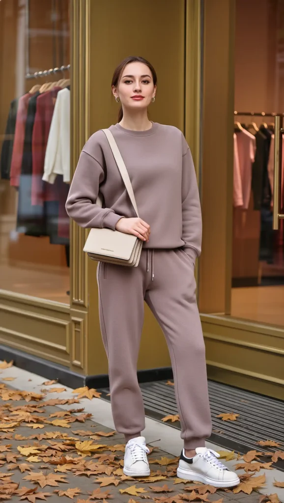 25 Fall Lazy Day Outfits Ideas 2026: Comfy Looks That Still Feel Cute 4 Matching Sweat Set
