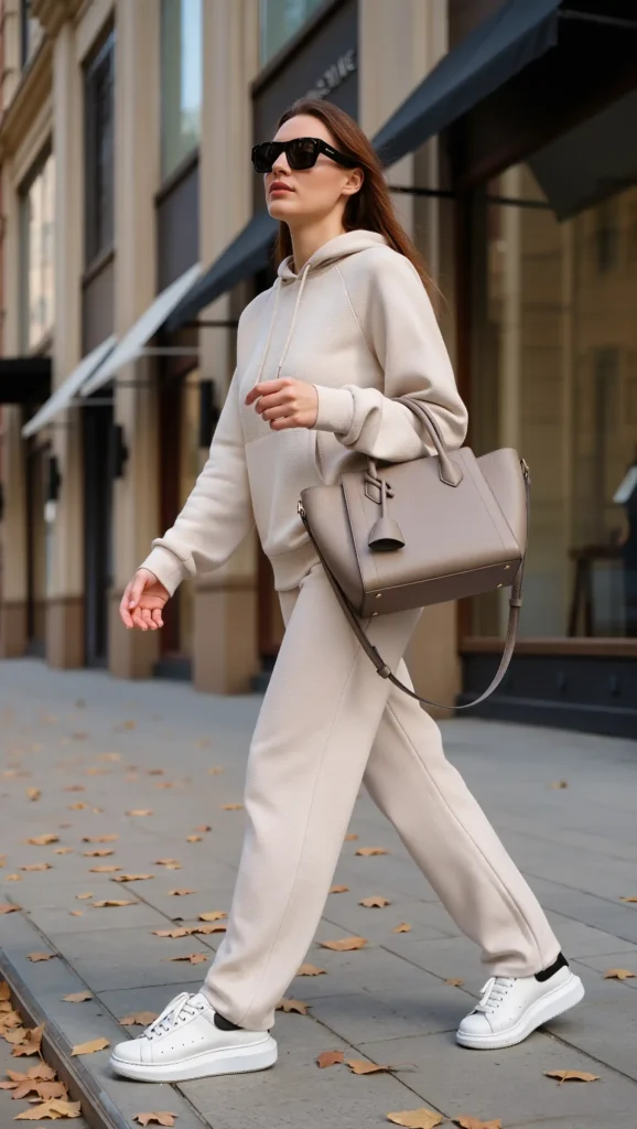 Minimalist Tracksuit & Structured Bag