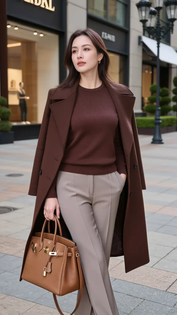 24 Fall Street Style Outfit Ideas 2026: Trendy Looks That Own the Sidewalk 10 Monochrome Chocolate Layers