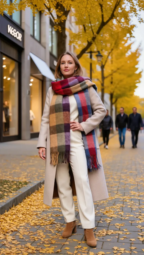 24 Fall Street Style Outfit Ideas 2026: Trendy Looks That Own the Sidewalk 25 Oversized Scarf & Long Coat