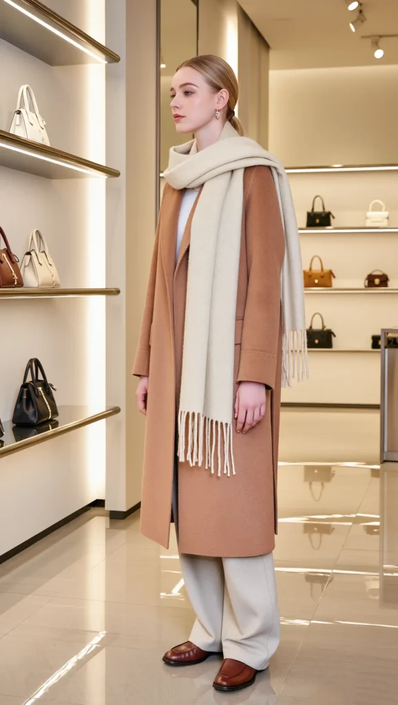 Oversized Scarf & Longline Coat