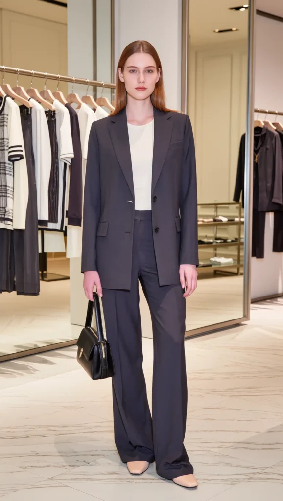 Relaxed Suit + Ballet Flats