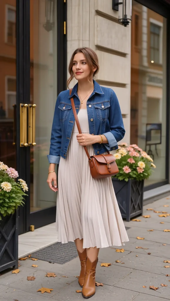 Simple Dress + Denim Jacket