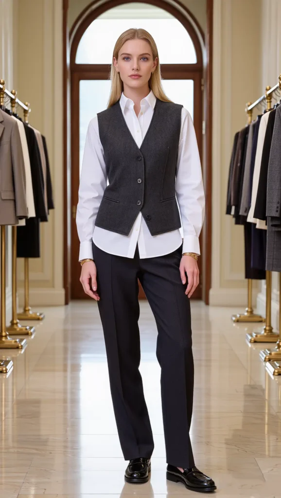 Wool Vest & Button-Up Shirt