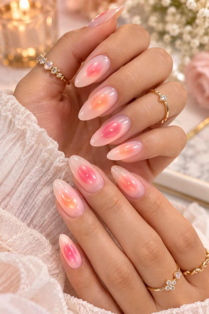 Aura Almond Nails