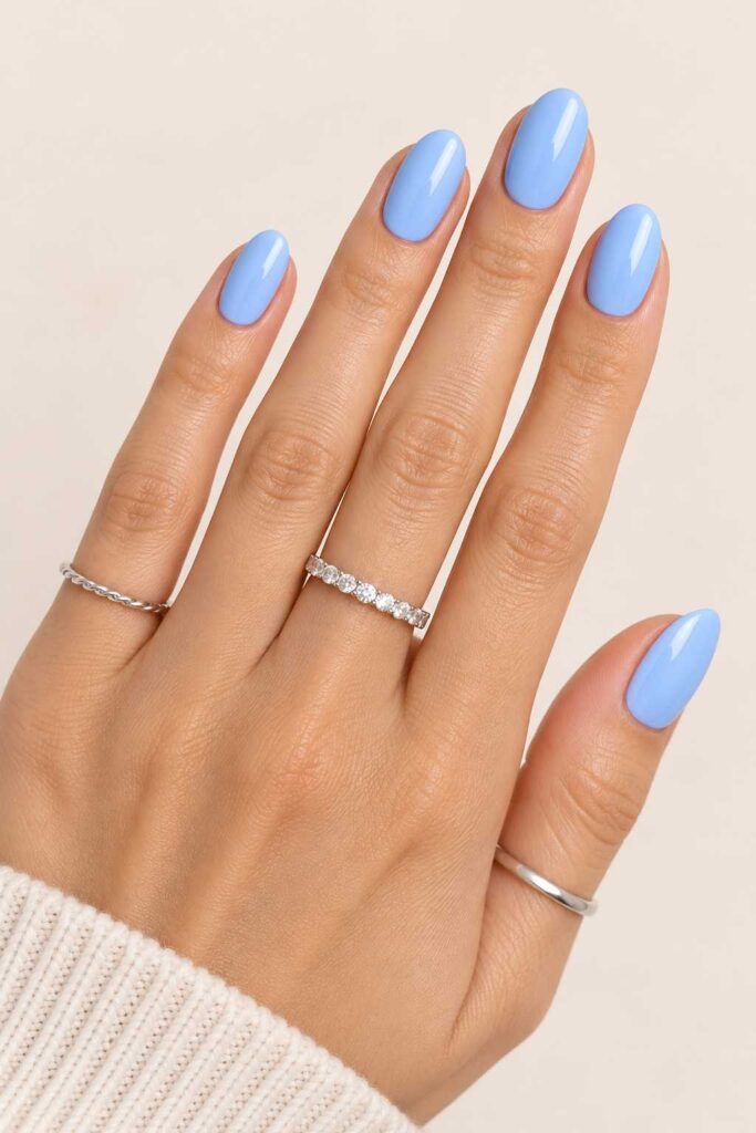 Baby Blue Nails