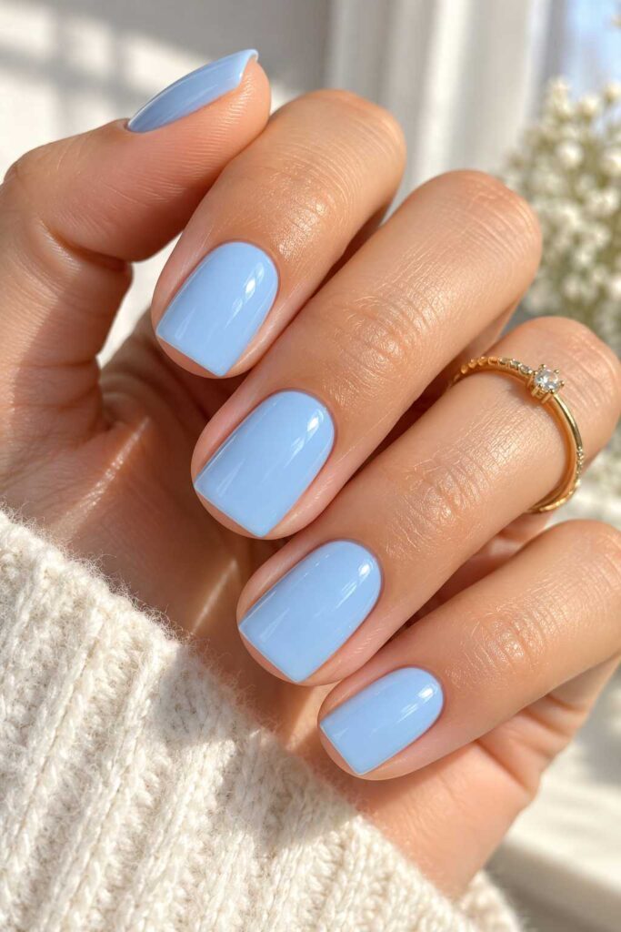 Baby Blue Nails