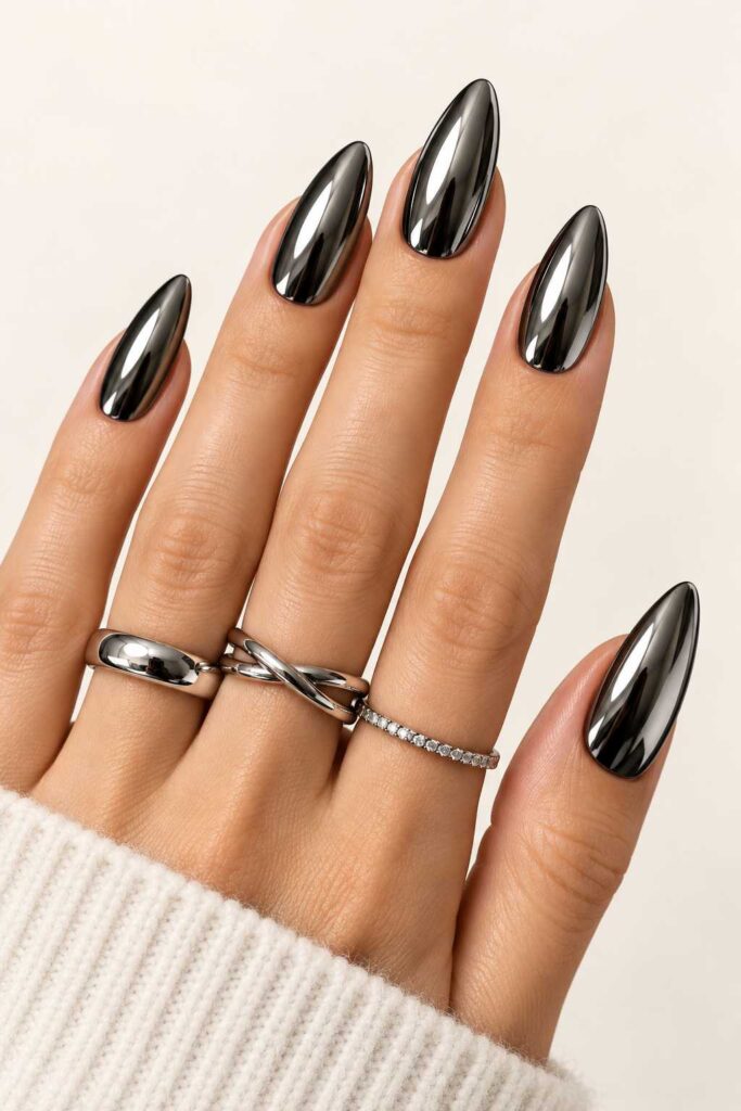 Black Chrome Nails
