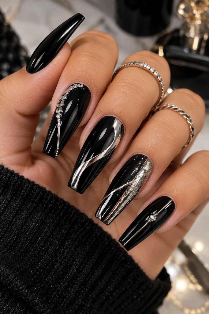 Black Coffin Nails