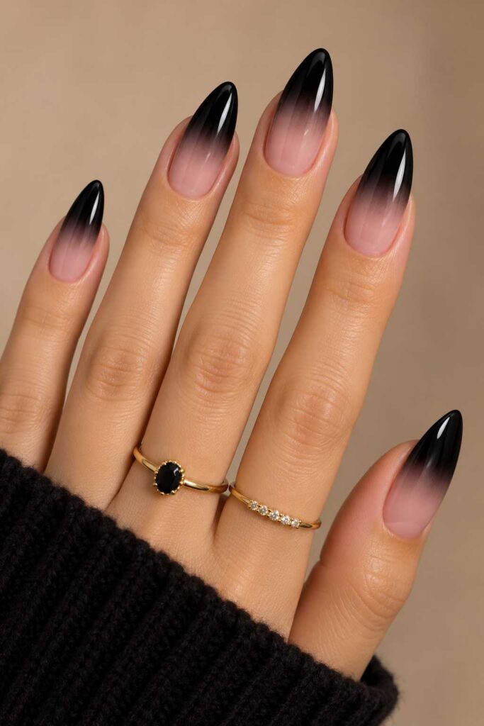 Black Ombre Nails