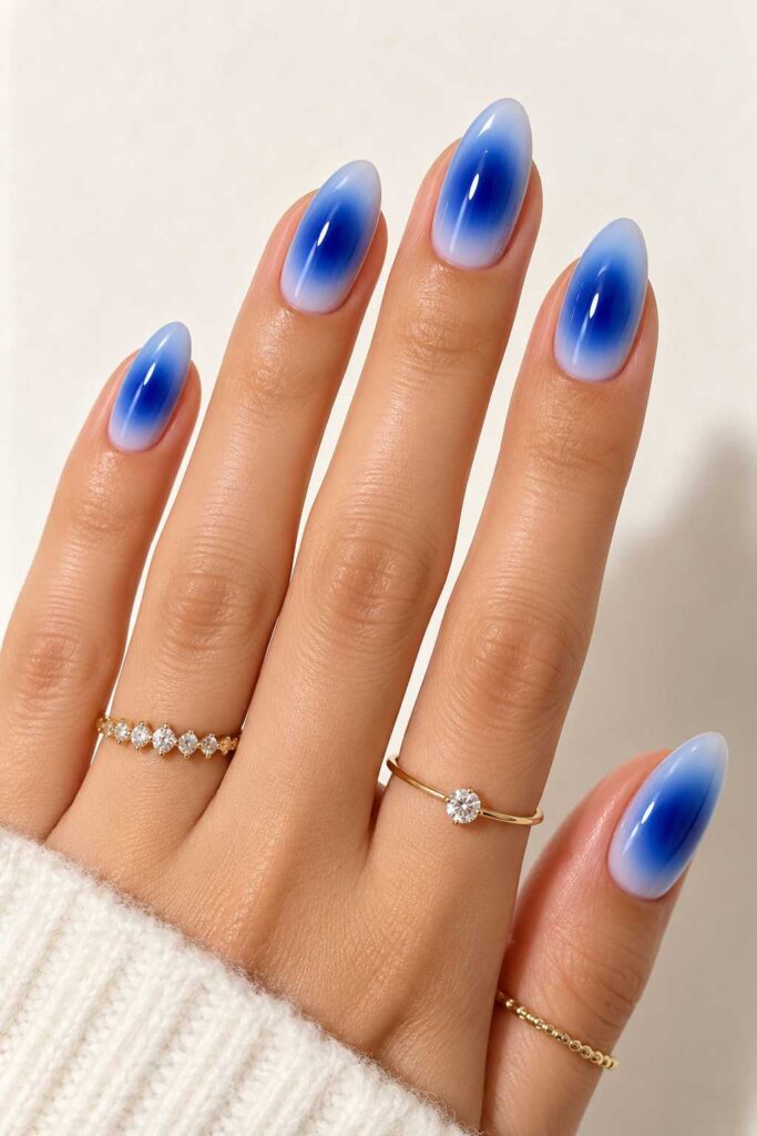 Blue Aura Nails