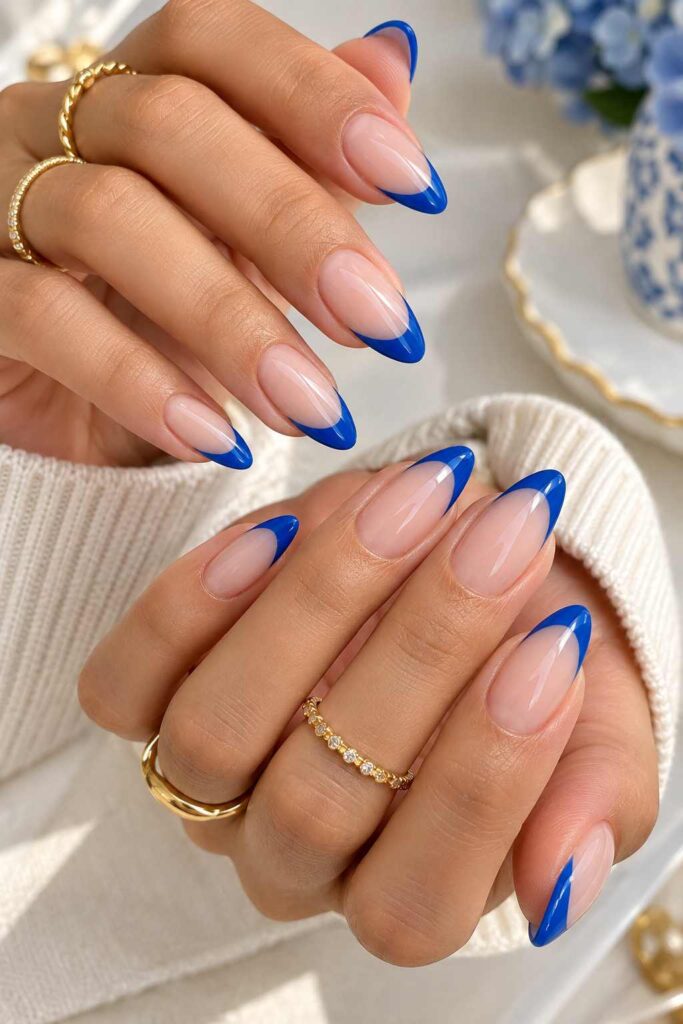 Blue French Tip Almonds