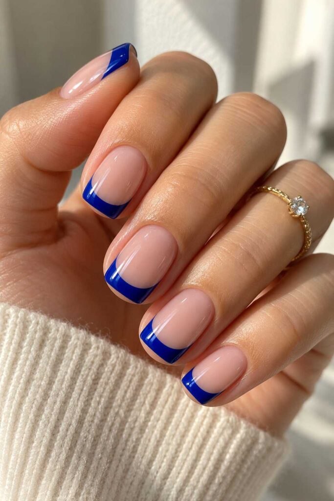 Blue French Tips