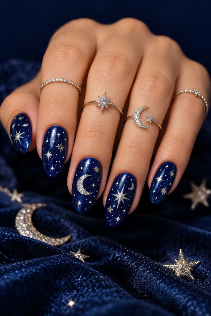 Blue Star Nails
