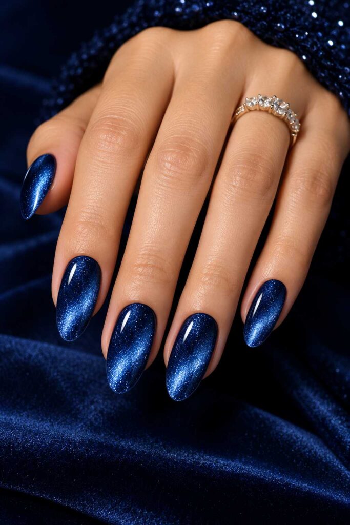 Blue Velvet Nails