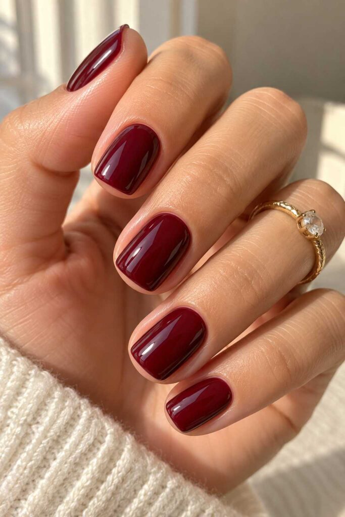 Burgundy Nails