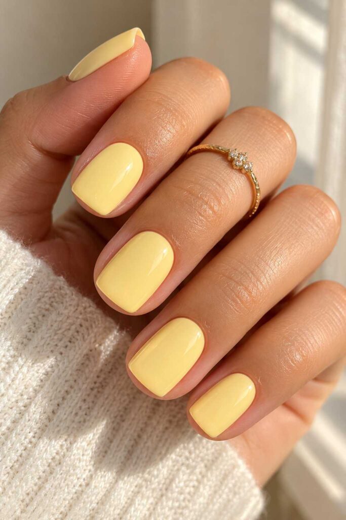 Butter Yellow Nails