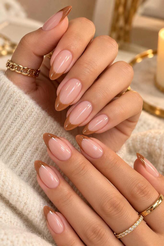 Caramel French Tips
