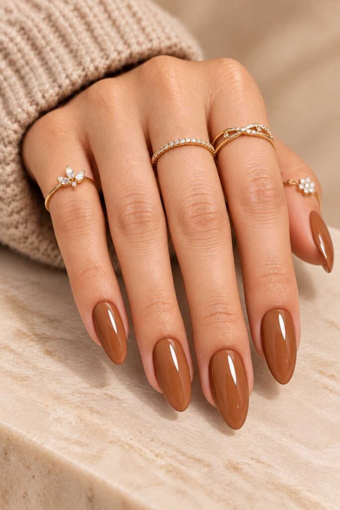 Caramel Gel Nails