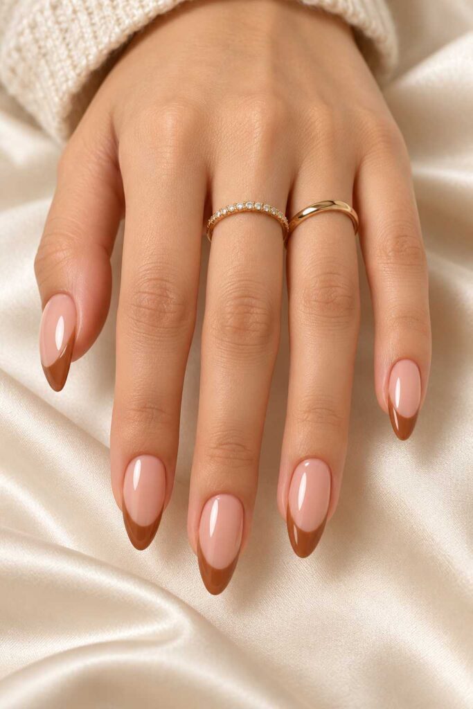 Caramel Nude French Tips
