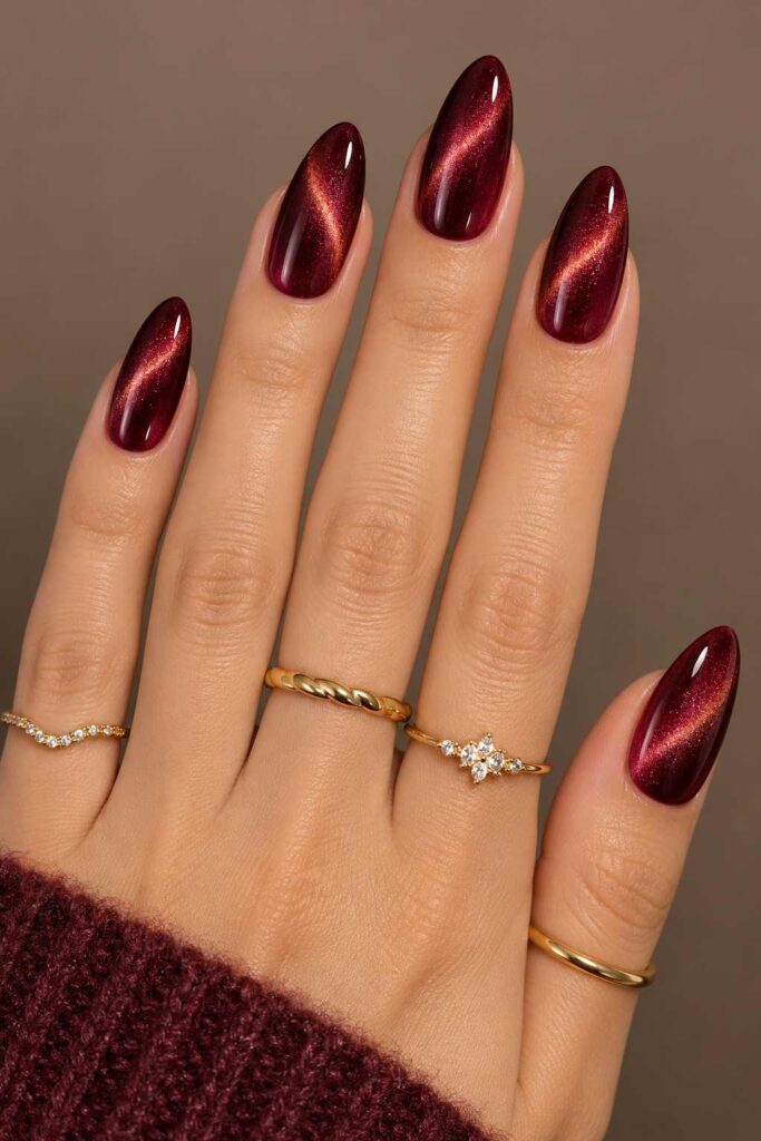 Cat-Eye Acrylic Nails