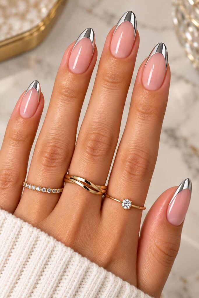Chrome French Tips