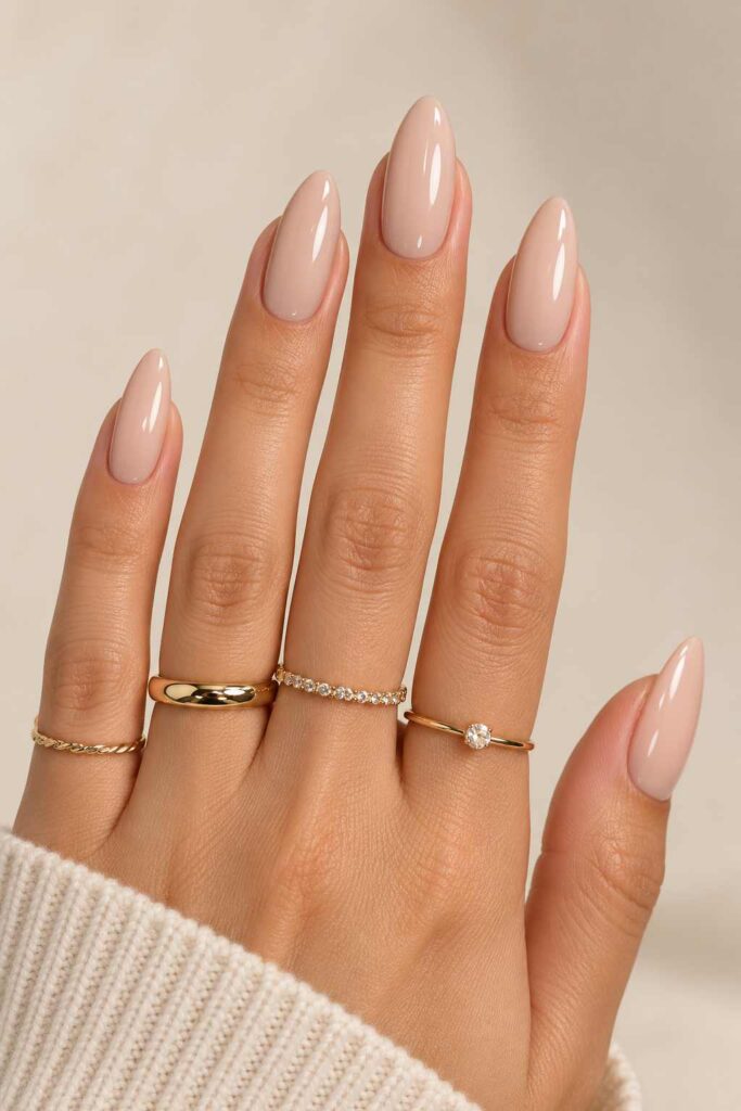 Classic Nude Acrylic Nails