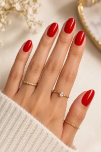 Classic Red Nails