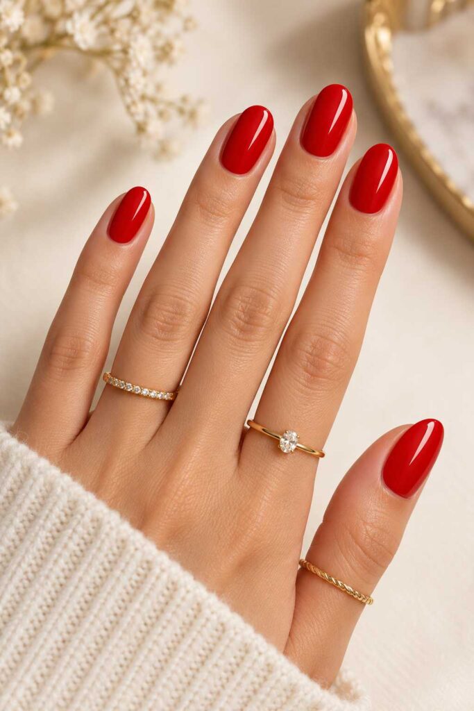 Classic Red Nails