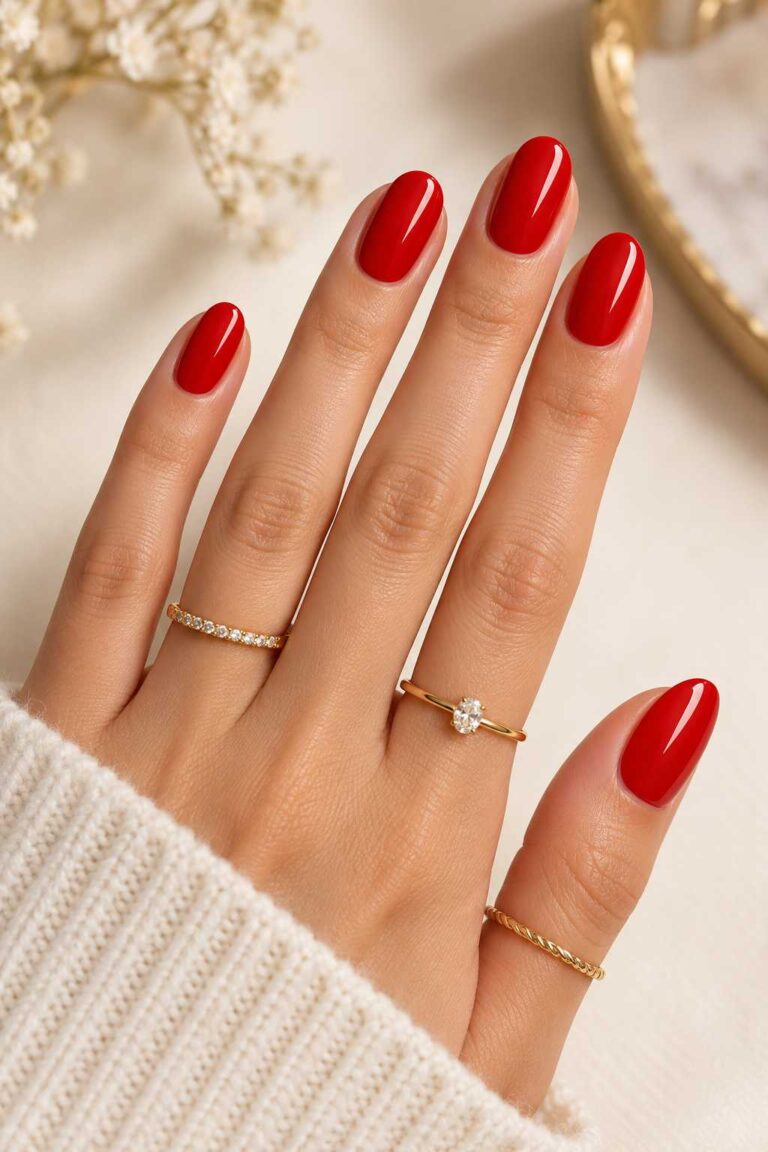 Classic Red Nails