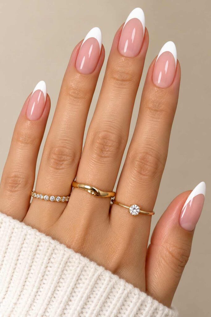 Classic White French Tips