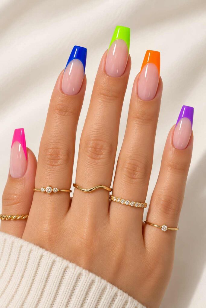 Colorful French Acrylics