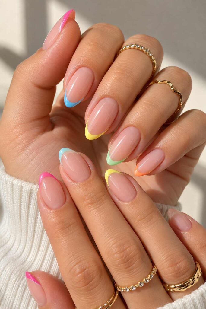Colorful Micro French Tips