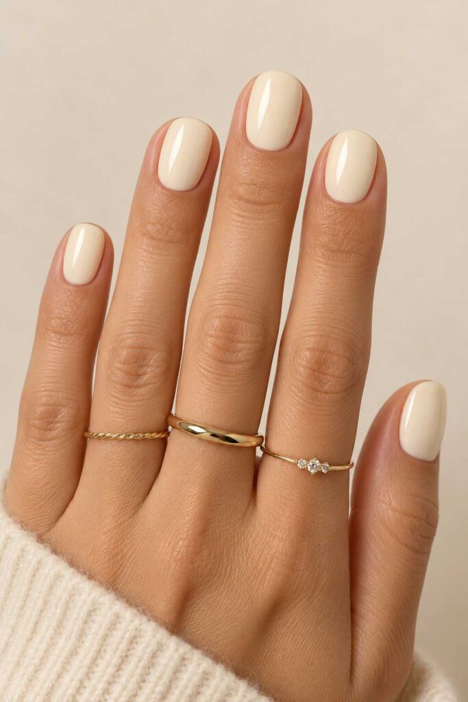Creamy Vanilla Nails