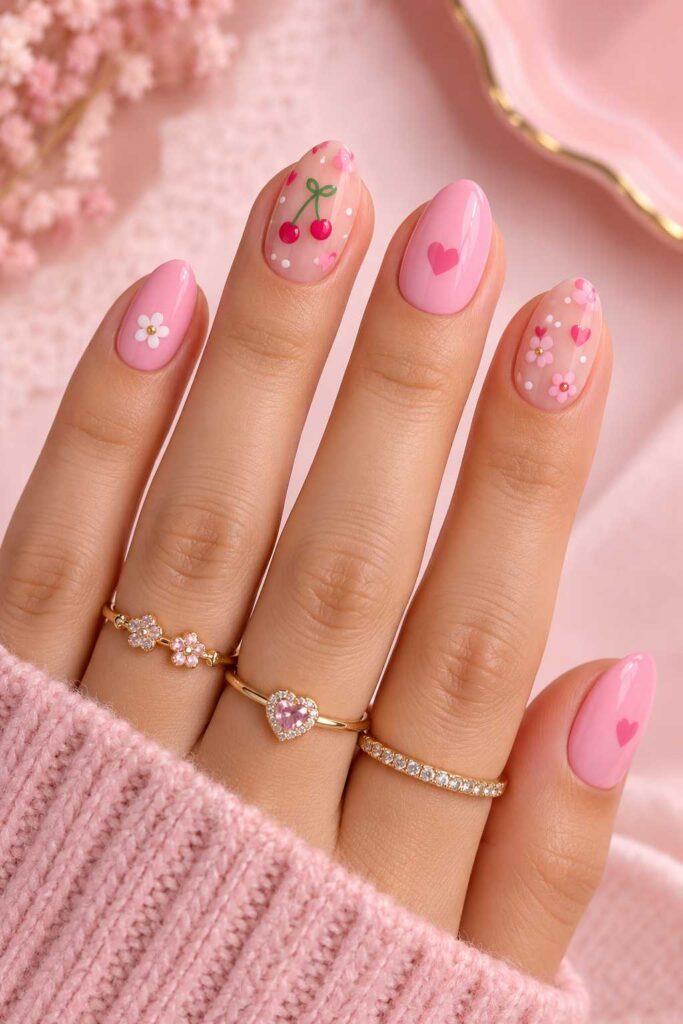 Cute Pink Nails