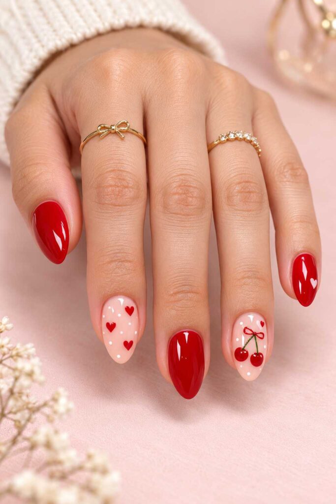 Cute Red Nails
