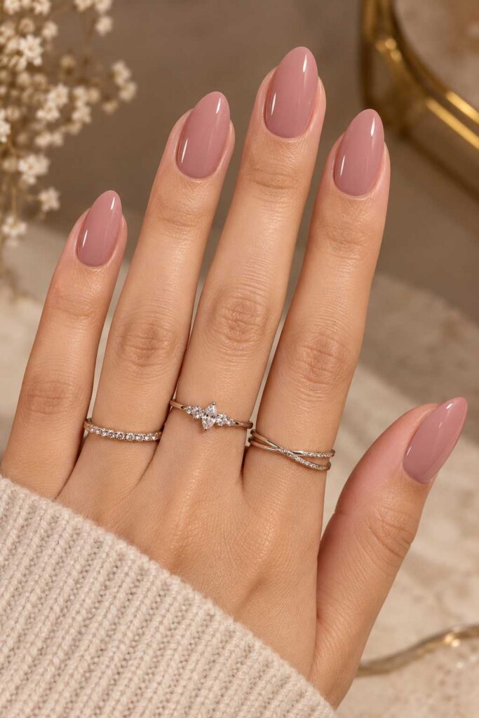 Dusty Pink Nails