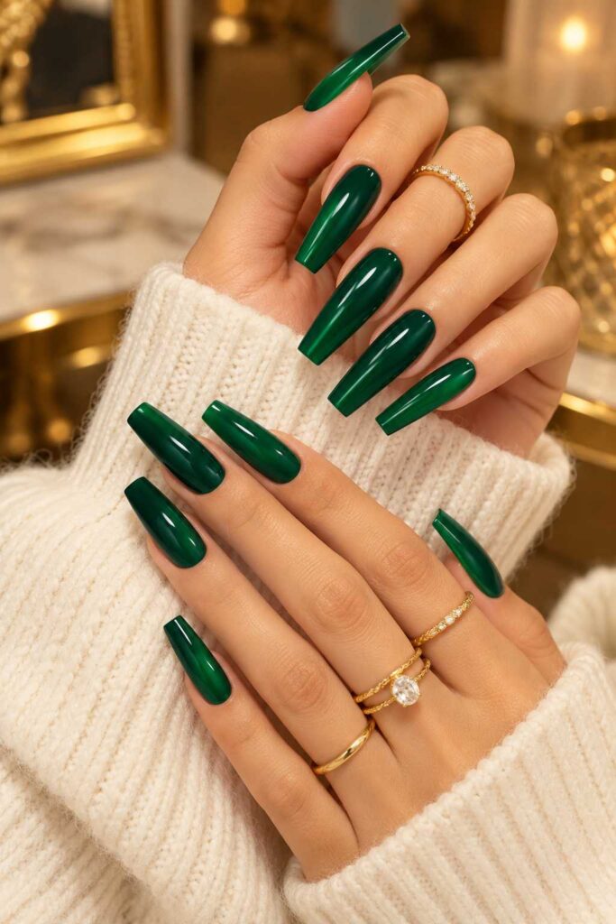 Emerald Green Nails