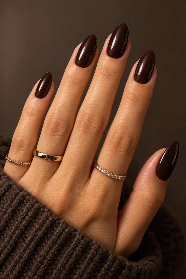 Espresso Brown Nails