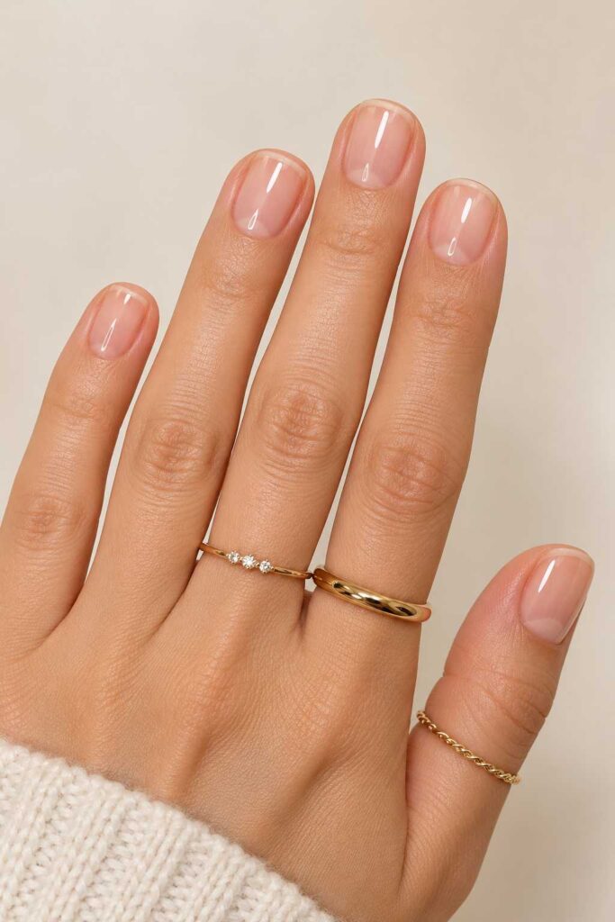 Glossy Bare Nails