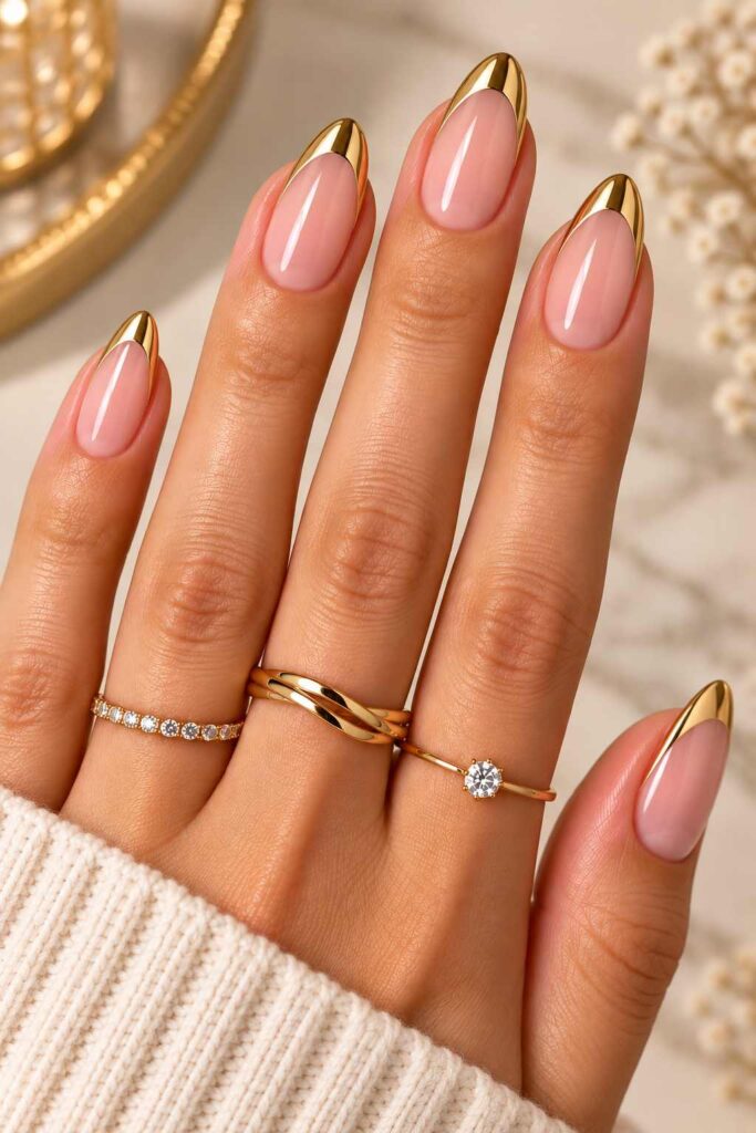 Gold French Tips