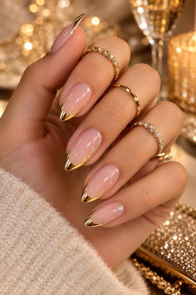 Gold French Tips