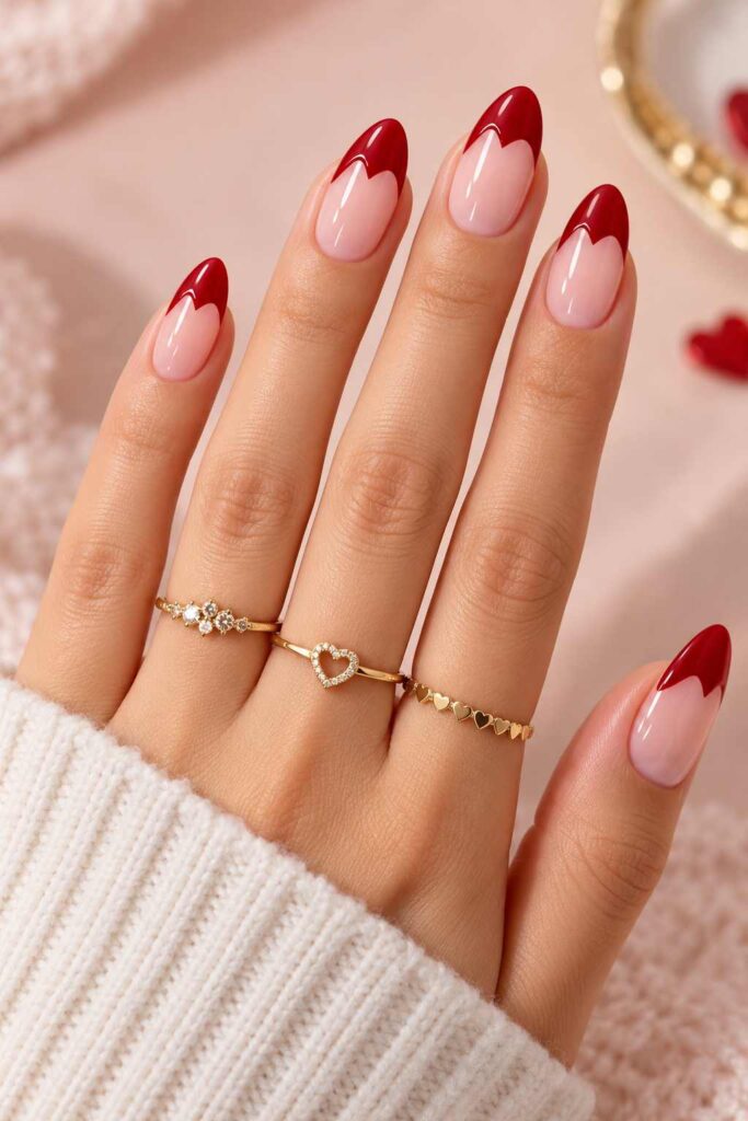 Heart French Tips