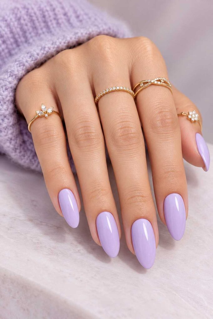 Lavender Gel Nails