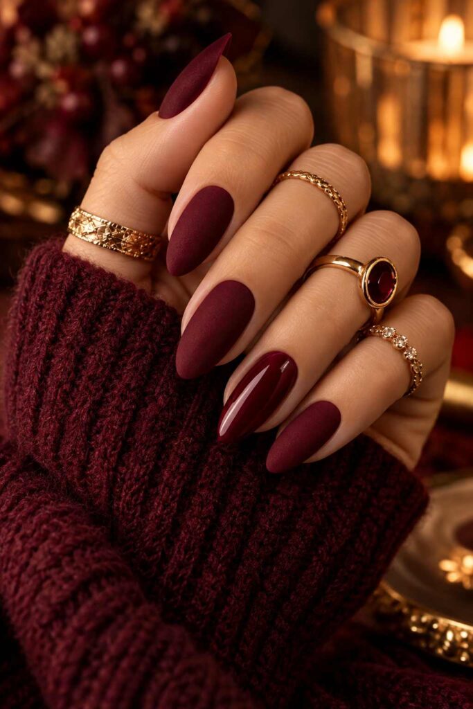 Matte Burgundy Almonds