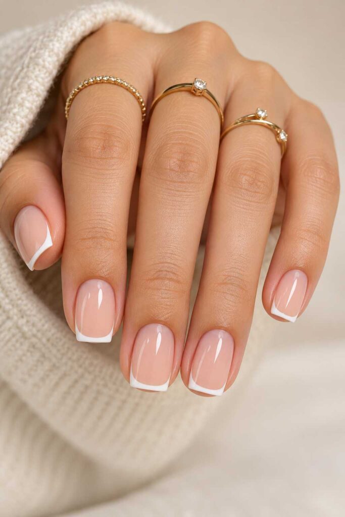 Micro French Square Nails