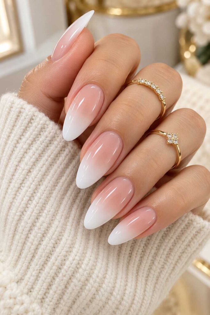 Milky Ombré Nails