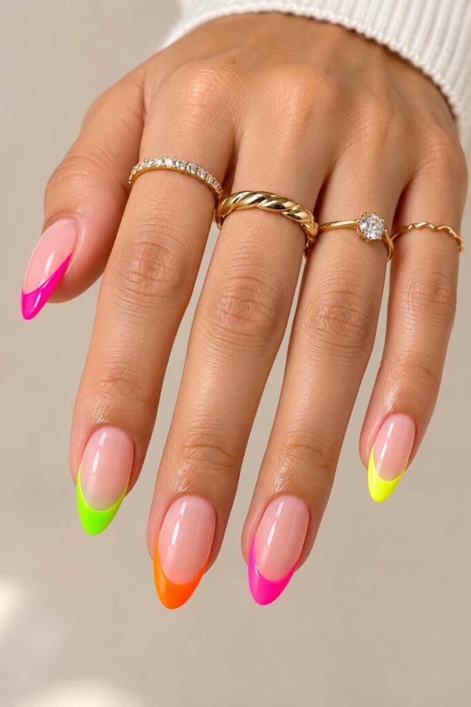Neon French Tips