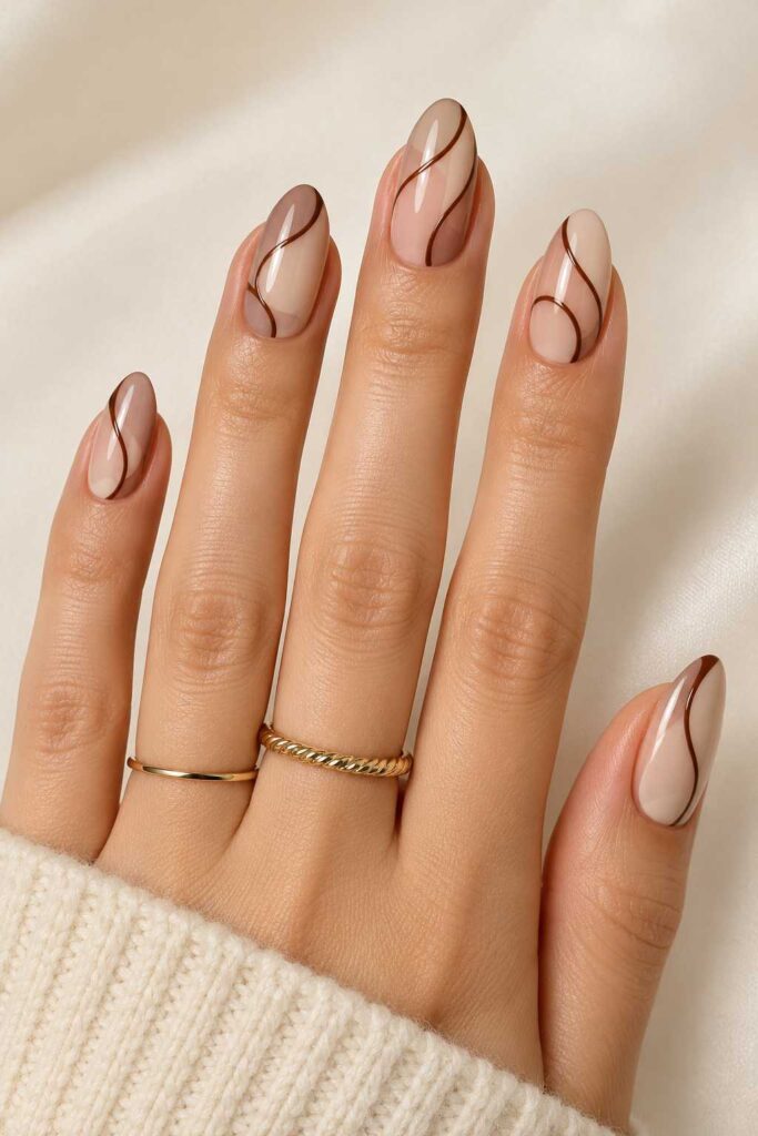 Nude Negative-Space Nails