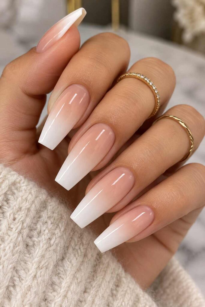 Ombre Coffin Nails